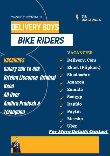 Cover image for Delivery boys jobs available